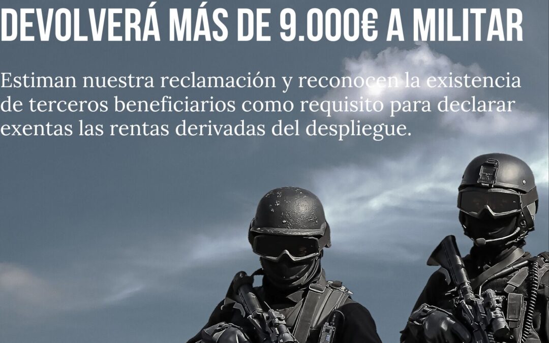 Rentas exentas SNMCMG-2 y SOPHIA: Devolución de más de 9.000 euros a militar